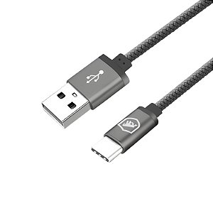 Cabo Symetric - Cinza - Tipo C / USB-A - 1,5M - Gshield