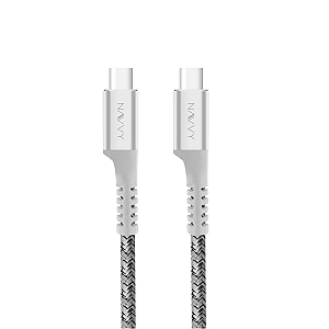 Cabo Fish Kevlar Tipo C / Tipo C - Branco - 1M - NAVVY
