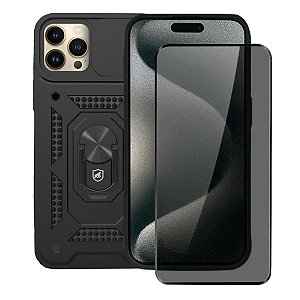 Kit Capa Dinamic Cam Protection e Pelicula Defender Pro Privacidade para iPhone 15 Pro Max - Gshield