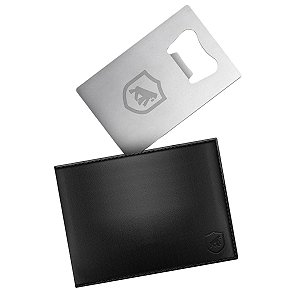 Kit Carteira RFID Porta Cartão Ultra Slim e Cartão Abridor em Metal - Gshield