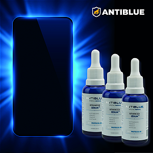 Kit Sérum Facial Anti-idade (3 Unidades) + Película Antiblue para iPhone (Protege a visão e o envelhecimento da pele)