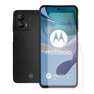 Kit Capa Silicon Veloz e Película Hydrogel HD para Motorola Moto G53 - Gshield