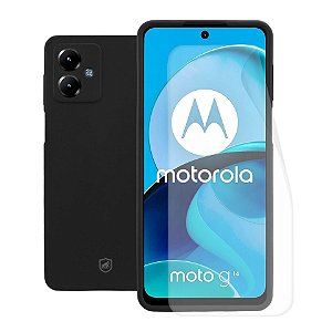 Kit Capa Silicon Veloz e Película Hydrogel HD para Motorola Moto G14 - Gshield