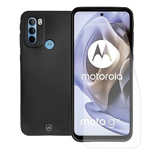 Kit Capa Silicon Veloz e Película Hydrogel HD para Motorola Moto G31 - Gshield