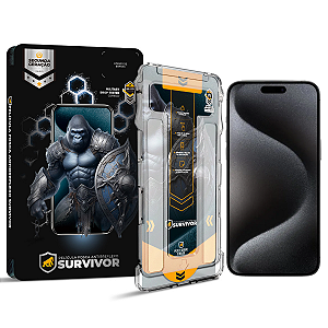 Película para iPhone 15 Pro Max - Fosca Antirreflexo com Aplicador - Survivor - Gshield
