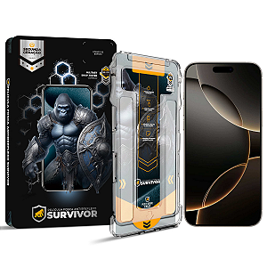 Película para iPhone 16 Pro Max - Fosca Antirreflexo com Aplicador - Survivor - Gshield