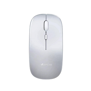 Mouse Sem Fio Recarregável Wireless Bluetooth LED RGB - Cinza - Verde