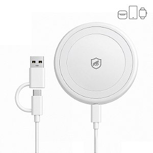 Carregador Wireless 3 em 1 - Discovery - Branco - Gshield
