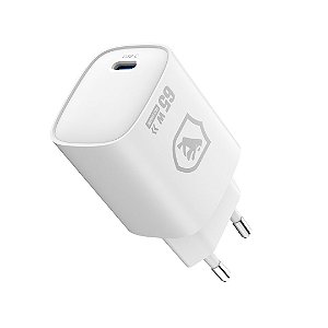Carregador Turbo Tipo C 65W - Hybrid - Branco - Gshield