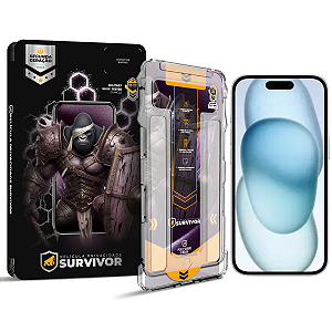 Película para iPhone 15 - Privacidade com Aplicador - Survivor - Gshield