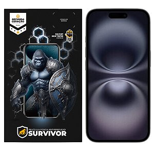 Película para iPhone 16 - Fosca Antirreflexo com Aplicador - Survivor - Gshield