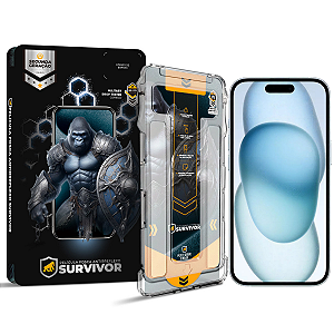 Película para iPhone 15 - Fosca Antirreflexo com Aplicador - Survivor - Gshield