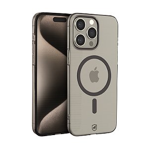 Capa para iPhone 15 Pro Max - Crystal Slim Magsafe - NÃO AMARELA - Titanium - Gshield