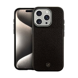 Capa para iPhone 15 Pro Max - Magsafe Tech Couro - Preta - Gshield