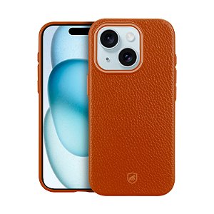 Capa para iPhone 15 - Magsafe Tech Couro - Marrom - Gshield