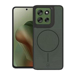 Capa para Motorola Moto G56 - Magsafe Wave Fumê - Preta - Gshield