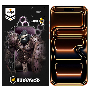 Película para iPhone 17 Pro Max - Privacidade com Aplicador - Survivor - Gshield