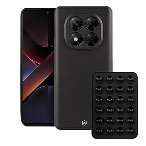 Kit Capa Silicon Veloz para  Xiaomi Poco X7 +  Ventosa - Preta - Gshield