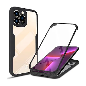 Capa 360 Preta para iPhone - Frente e Verso - Gshield