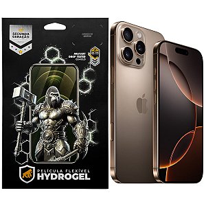 Kit Película Hydrogel HD Frontal + Traseira para iPhone 16 Pro Max - Proteção Completa - Gshield