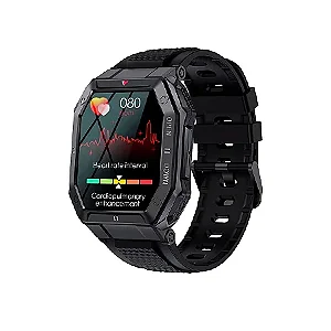 Smartwatch com Monitor Cardíaco - Preto - Verde
