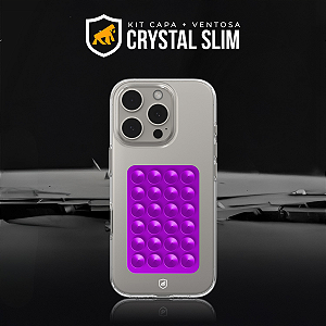 Kit capa Crystal Slim + Ventosa - Roxo - Gshield