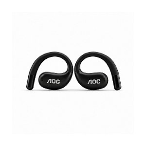 Fone Auricular Ear Clip Bluetooth 5.4 Sem fio com Alcance até 10 metros, Baixa Latência, Tradução Simultânea por IA e Microfone Integrado - Preto - AOC