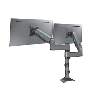 Suporte Articulado Duplo para Monitor 17 a 27" com Pistão a Gás VESA 100x100 - KNUP