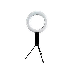 Ring Light LED para Fotos e Vídeos com Tripé e Suporte para Celular – Iluminação Fotográfica USB – KNUP
