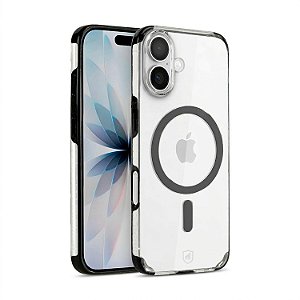Capa para iPhone 17 - Crystal Edge Magsafe - Preta - NÃO AMARELA - Gshield