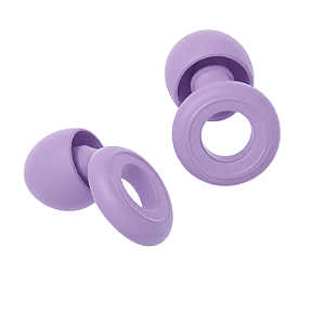 Protetor Auditivo Reutilizável para Redução de Ruído em Silicone com 3 Tamanhos de Ponteiras - Lilás - Earplugs Shieeld Spirit - Gshield