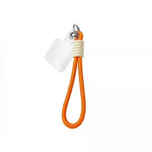 Cordão Stronger Alça de Pulso Universal 18cm em Nylon para Celular com Regulador Ajustável - Laranja - Gshield