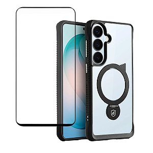 Kit Capa Raptor e Pelicula Dual Glass Preta para Samsung Galaxy S26 Plus - Gshield