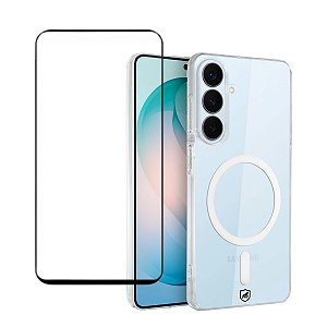 Kit Capa Crystal Slim Magsafe e Película Dual Glass para Samsung Galaxy S26 Plus - Gshield