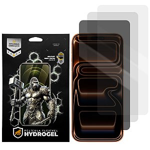 Kit 3 Películas Hydrogel para iPhone 17 Pro Max - HD / Fosca / Privacidade - Gshield