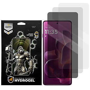 Kit 3 Películas Hydrogel para Motorola Moto Edge 60 Pro 5G - HD / Fosca / Privacidade - Gshield
