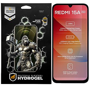 Película para Xiaomi Redmi 15A 5G - Hydrogel Gamer Fosca - Gshield