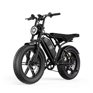 Bicicleta Elétrica 1000W Fat Tire Aro 20, Suspensão Dupla, Freios Hidráulicos, Shimano 7 Marchas e Autonomia de 65 km - Ebike - Gshield
