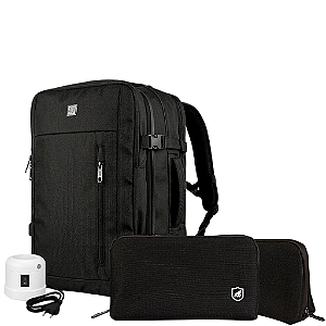 Kit Mochila Mala de Mão e Bomba de Sucção Survivor + Necessaire Organizadora Discovery - Gshield