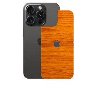 Película para iPhone 15 Pro Max - Traseira Efeito Madeira Clara - Gshield