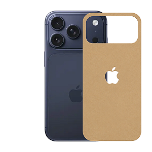 Película para iPhone 17 Pro - Traseira Efeito Couro Bege - Gshield