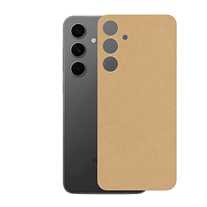 Película para Galaxy S24 FE - Traseira Efeito Couro Bege - Gshield