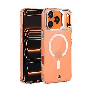 Capa para iPhone 18 Pro Max - MagSafe Crystal Armor Stand - NÃO AMARELA - Gshield