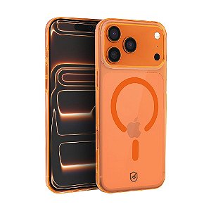 Capa para iPhone 18 Pro - Crystal Slim Magsafe - NÃO AMARELA - Laranja - Gshield