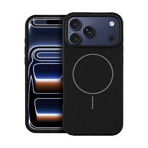 Capa para iPhone 18 Pro - Silicon Liquid Magsafe - Preta - Gshield