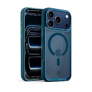 Capa para iPhone 18 Pro Max - Magsafe Wave Transparente - Azul - Gshield