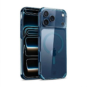 Capa Crystal Edge Magsafe para iPhone 18 Pro Max - Azul - NÃO AMARELA - Gshield