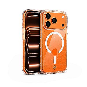 Capa para iPhone 18 Pro - Crystal Slim Magsafe - NÃO AMARELA - Glitter - Gshield