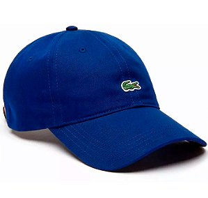 Boné Lacoste Mini Croco Fita de Couro - Azul Royal