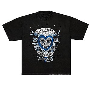 Camiseta "Until Death" Ed Hardy x Matuê Preta